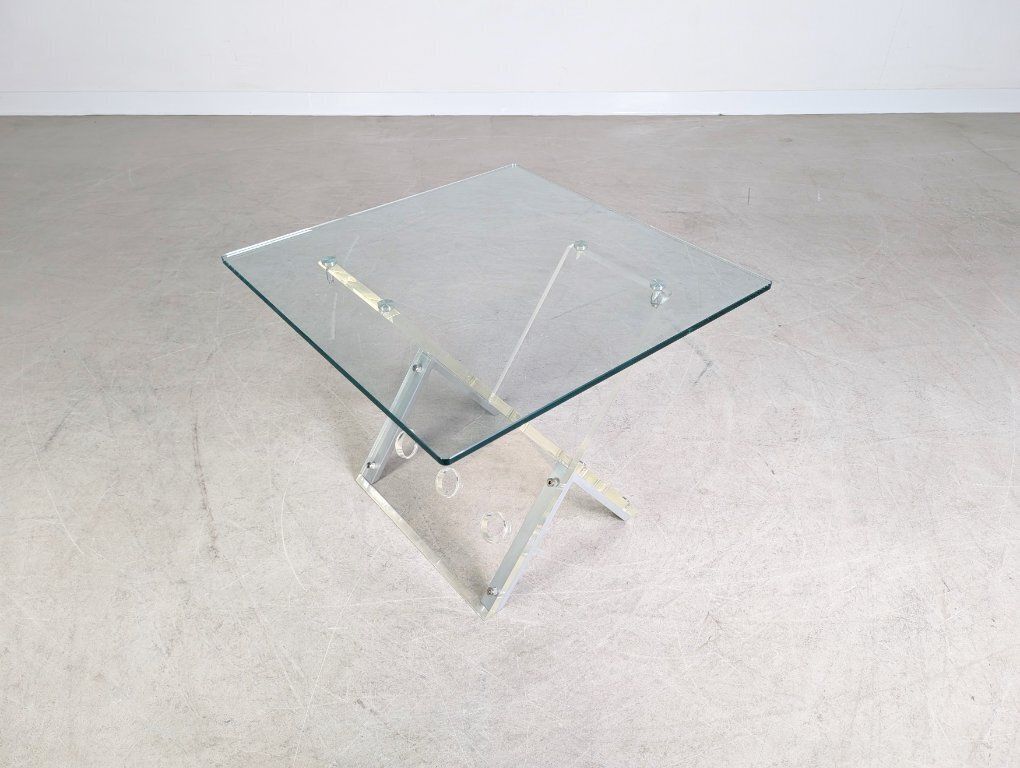 Coffee Table, Acrylic Glass, Glass, 1970s/1980s Design, Side Table, Space photo Furniture