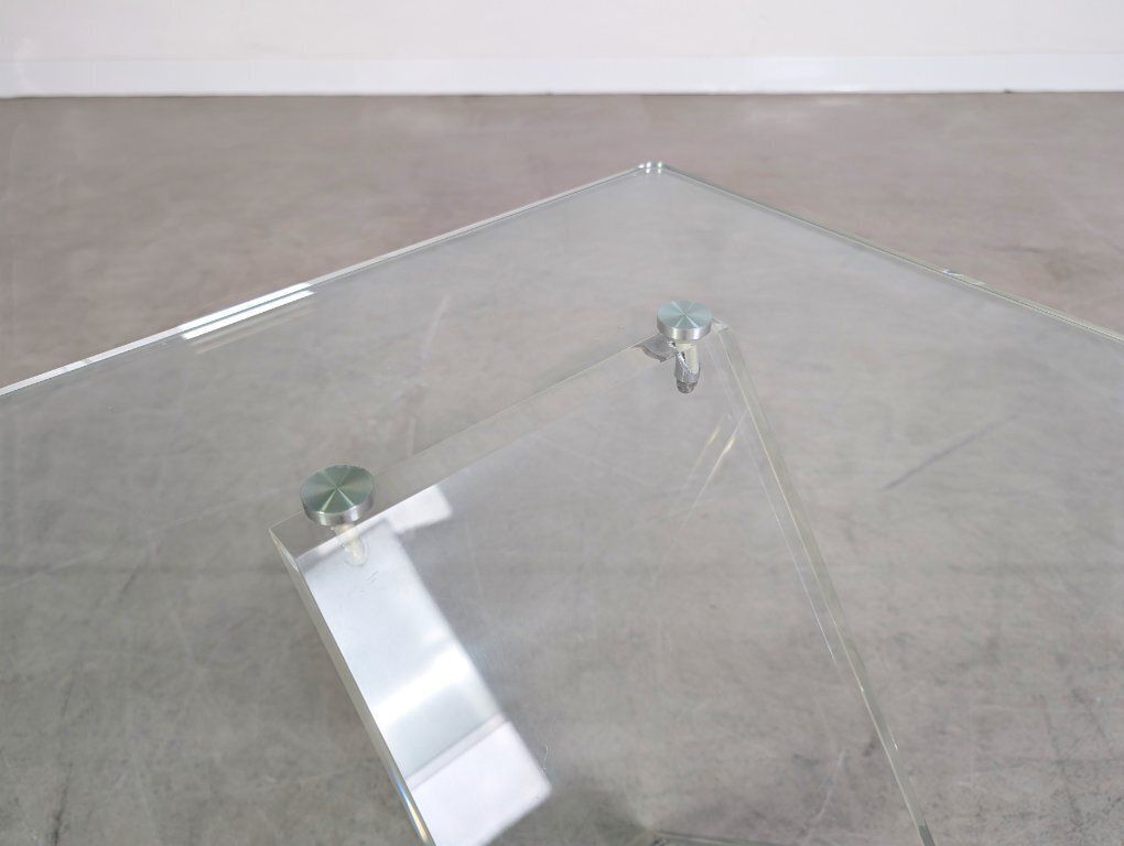 Coffee Table, Acrylic Glass, Glass, 1970s/1980s Design, Side Table, Space photo vintage