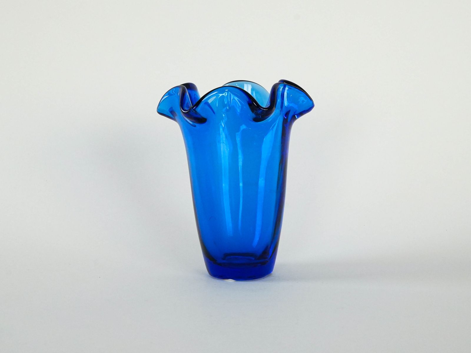 Cobalt Glass Vase, Danish Design, 1970s, Made In Denmark photo Home Decor