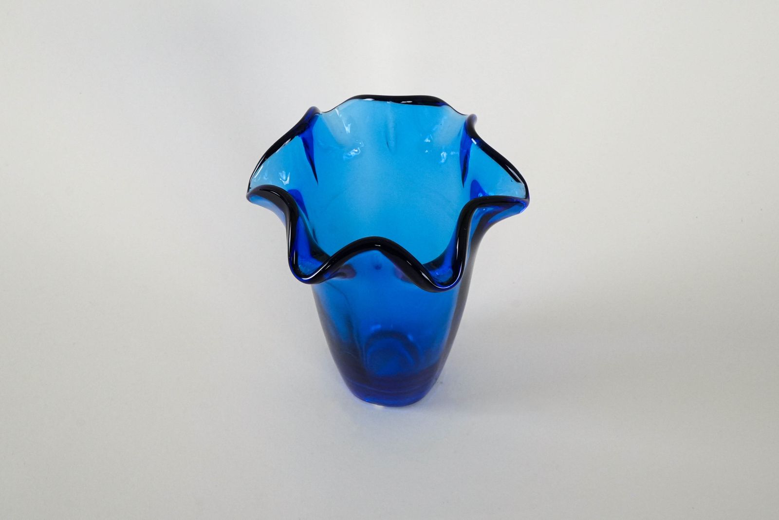 Cobalt Glass Vase, Danish Design, 1970s, Made In Denmark photo vinterior