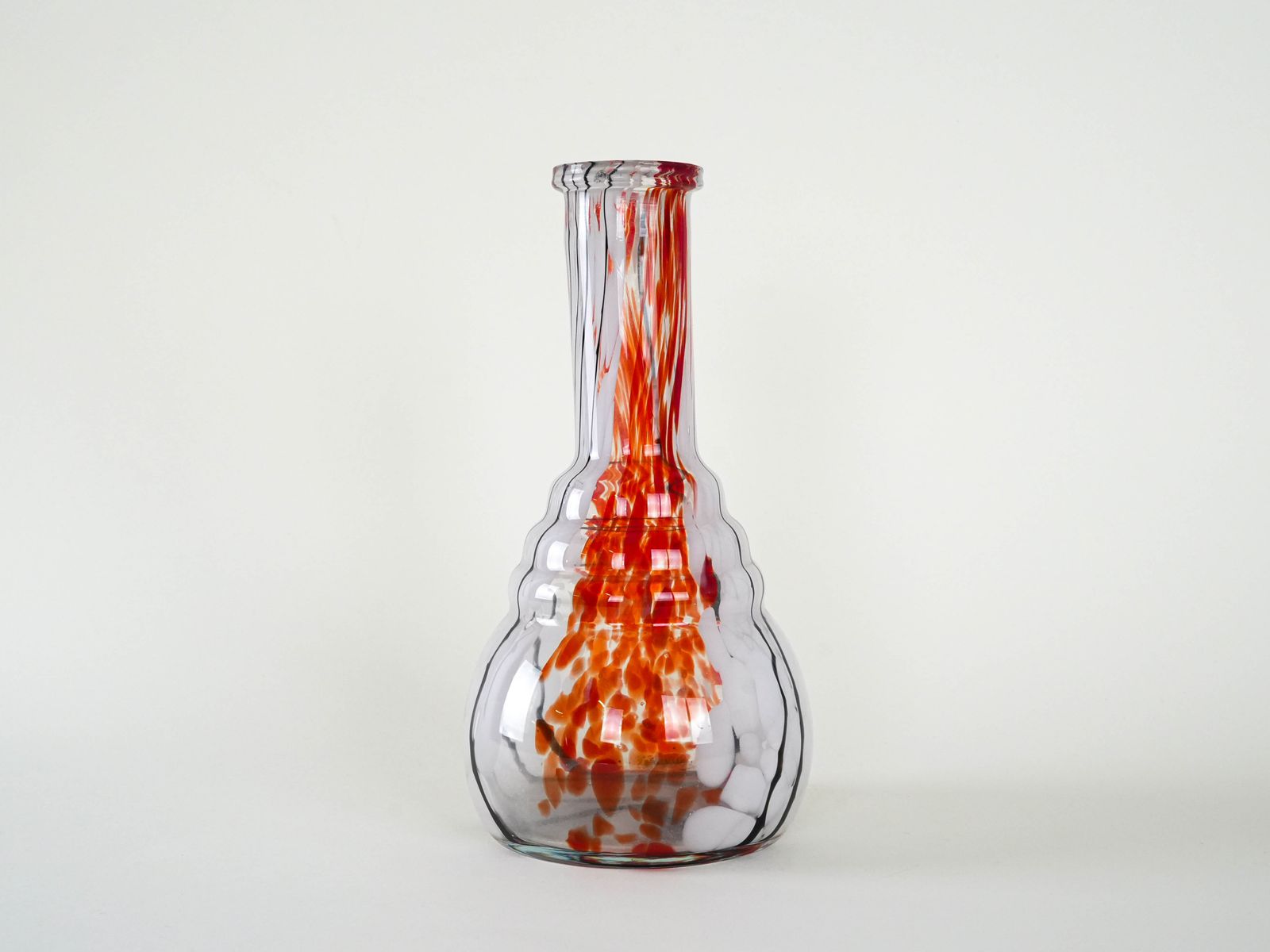 Glazen Vaas, Italiaans Design, Jaren 1970, Made In Italy photo Woonaccessoires