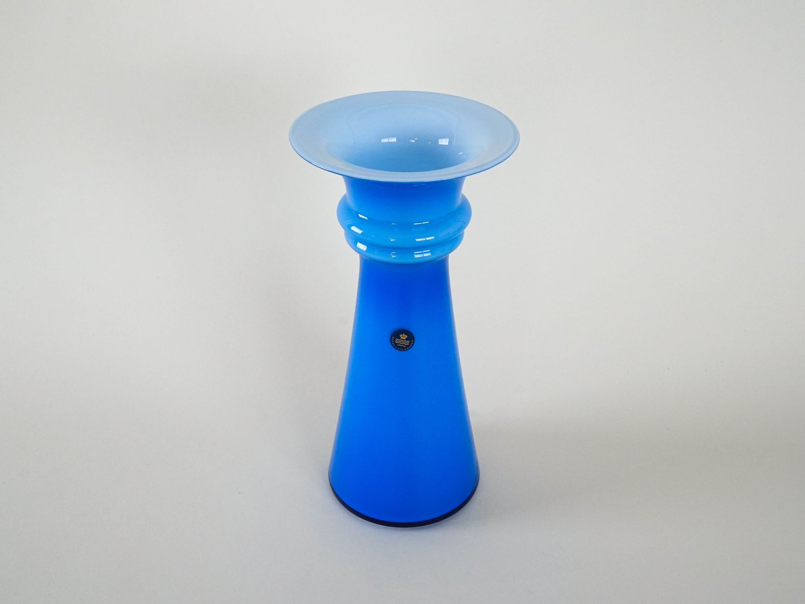 Glazen Vaas, Deens Design, Jaren 1980, Ontwerper: Michael Bang, Fabrikant: Royal Copenhagen photo 359.0