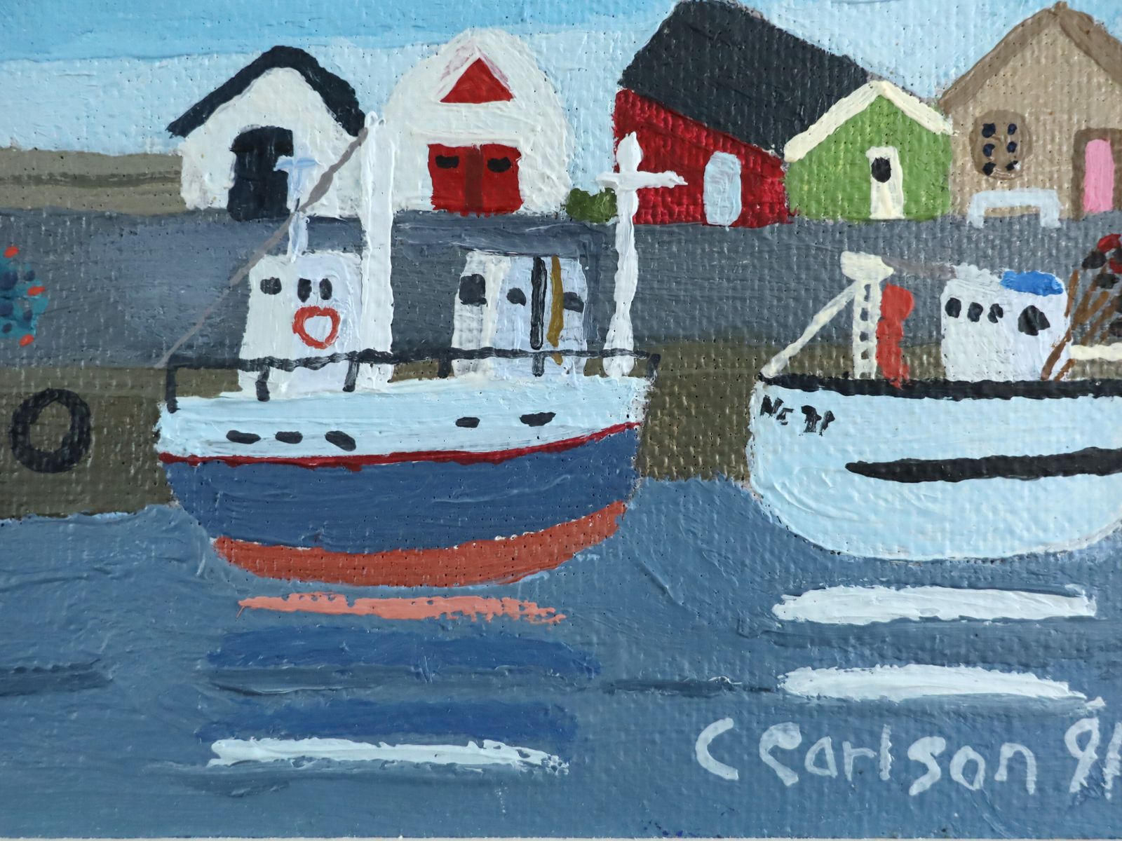 Set Of 4 Paintings  Oil Painting photo vinterior