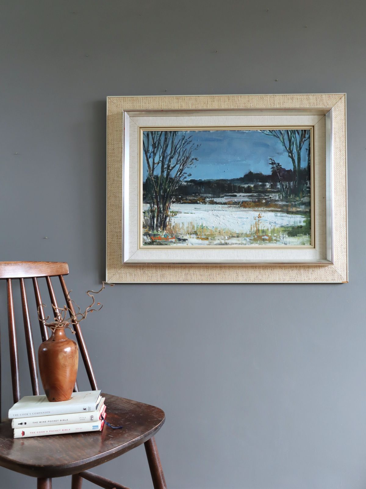 Winter Light  Oil Painting, Mid 20th Century photo furniture