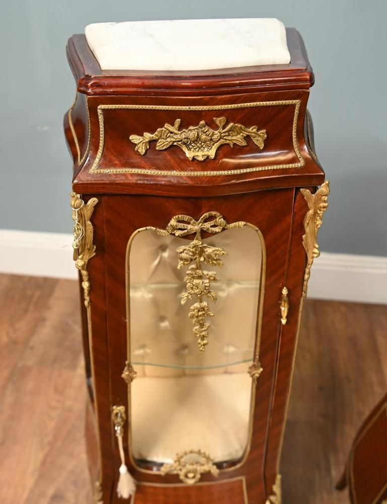 Pair French Display Cabinets Vitrines Louis XV Reviva photo Furniture