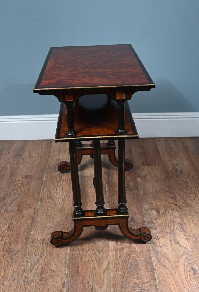 Victorian Dumb Waiter Bookshelf Amboyna 1880 photo vinterior