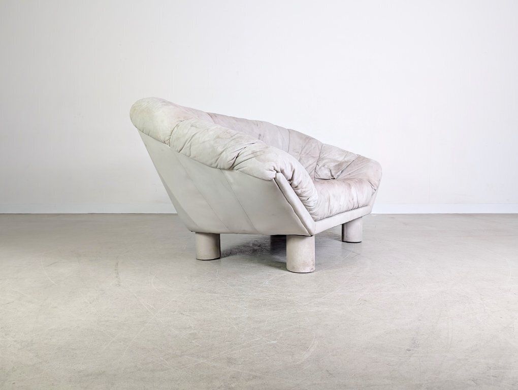 Vintage Sofa Couch Dupe Burkhardt Vogtherr Leather Two Seater photo Furniture