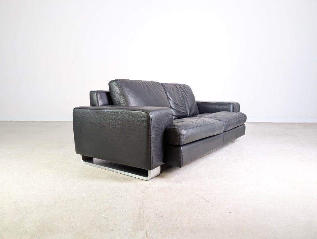 Original Vintage Roche Bobois Leather Sofa Couch Two Seater 2 photo Furniture