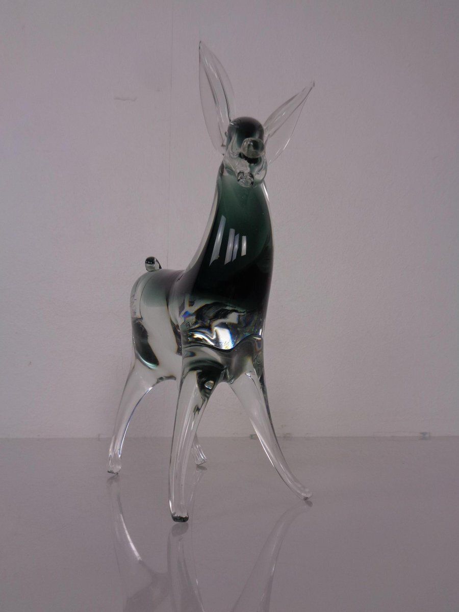 219.0 Large Murano Glass Deer  Italy 1970s photo