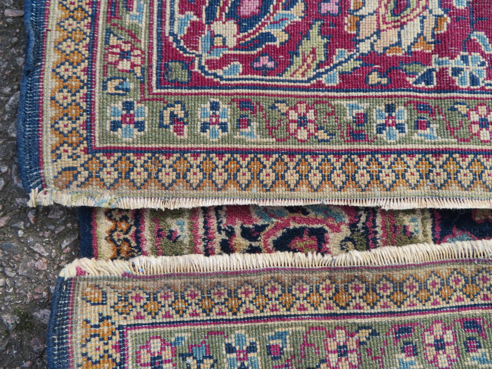 Textiles Antique Indian "Kashan" Rug. 161cm X 98cm. photo
