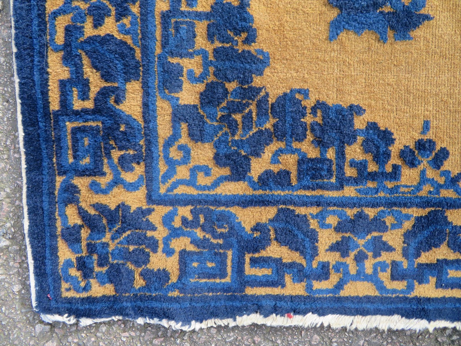 Antique Chinese Ningxia Mat Rug. 104cm X 110cm. photo for sale