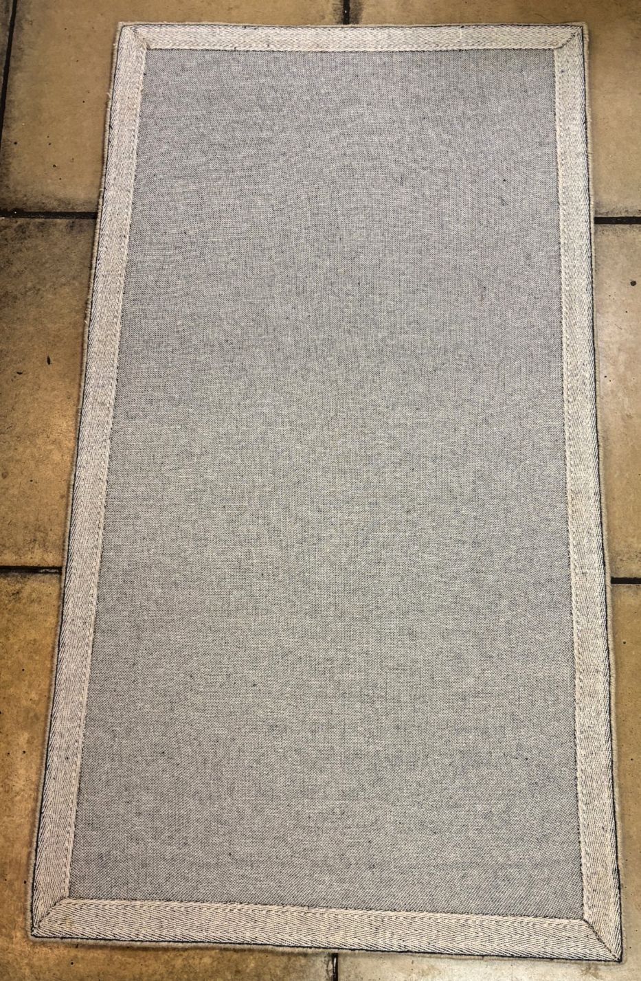 Vintage Indian Hand Tufted 100% Wool Beige Runner/ Rug photo vinterior