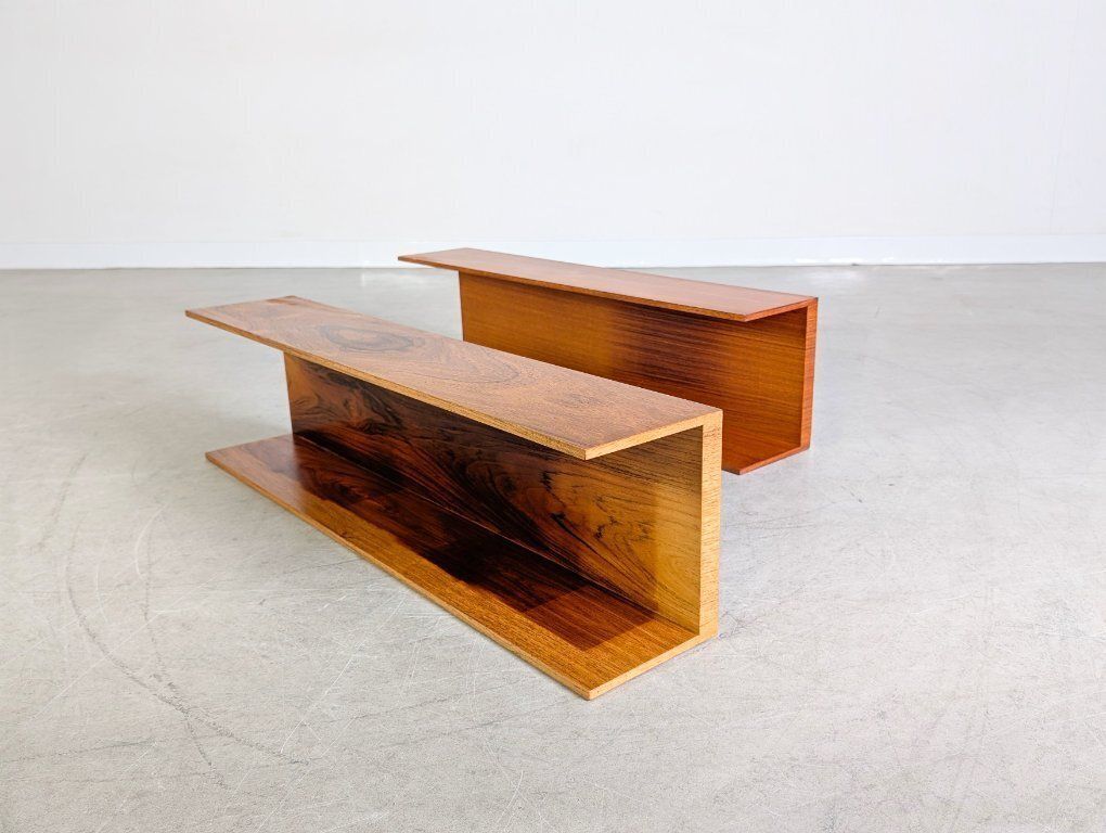 2x Original Midcentury Wilhelm Renz Wall Shelf Walter Wirz Teak photo 550.0