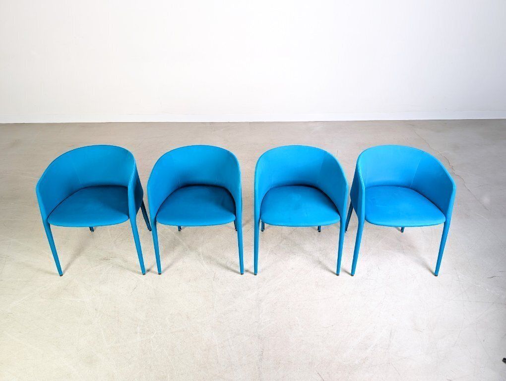 Set Of 4 Mdf Italia Achille Armchairs By Jean Marie Massaud photo for sale