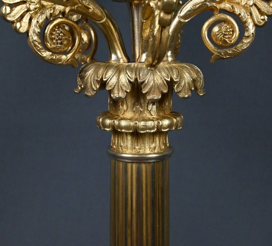 1110.0 Gilt Bronze Candelabra, Restoration Period – Early 19th Century photo