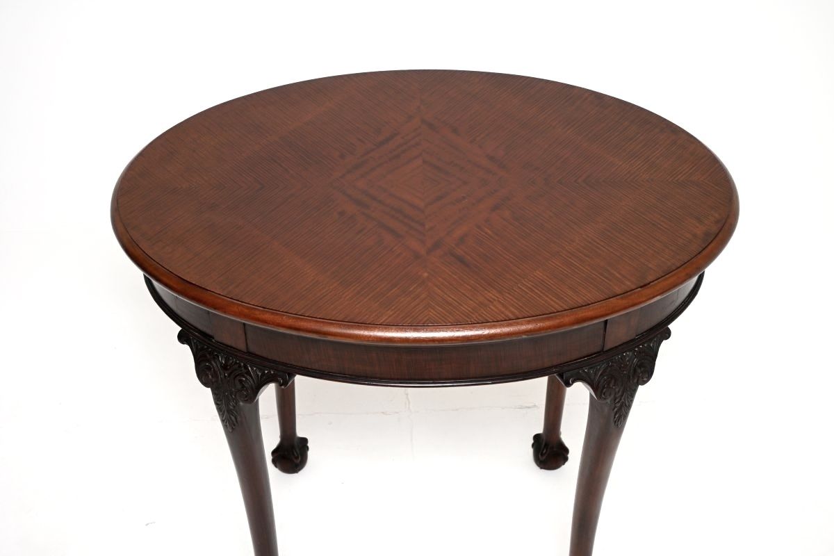 Antique Edwardian Mahogany & Satinwood Occasional Card Table photo vintage