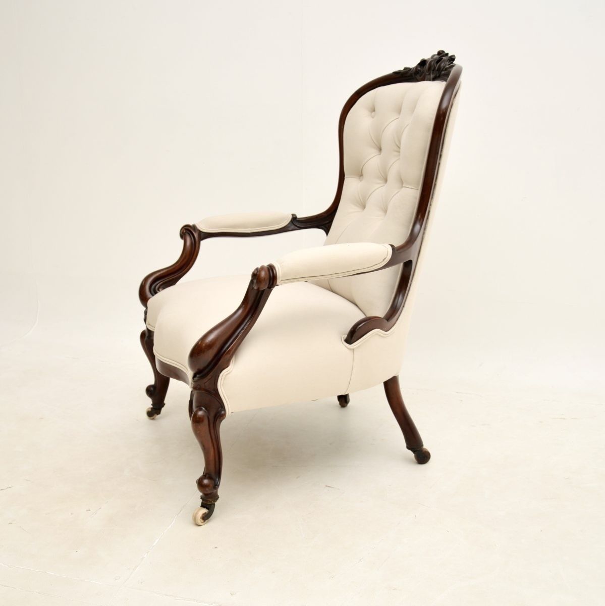 Antique Victorian Mahogany Spoon Back Armchair photo for sale