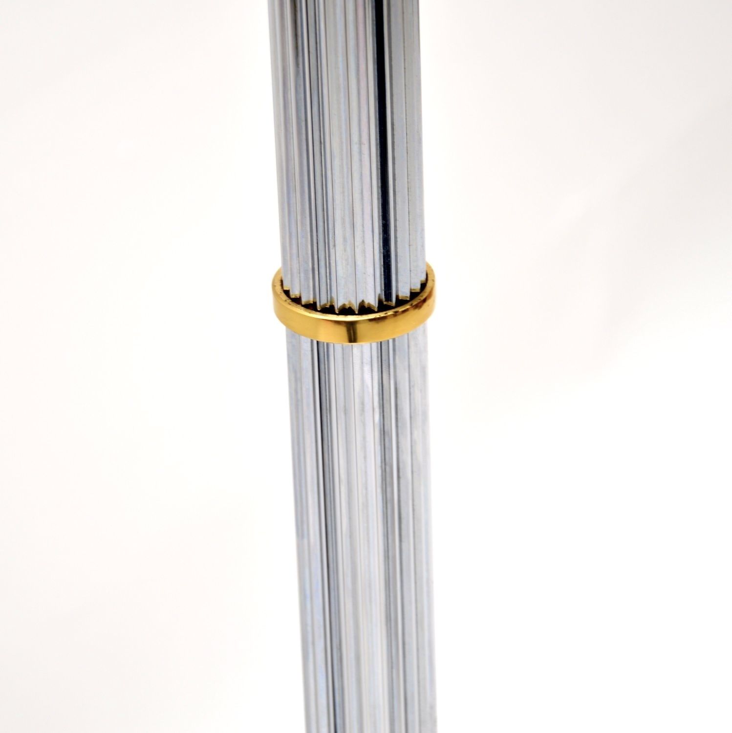 Vintage French Brass And Chrome Floor Lamp By Le Dauphin photo 644.0