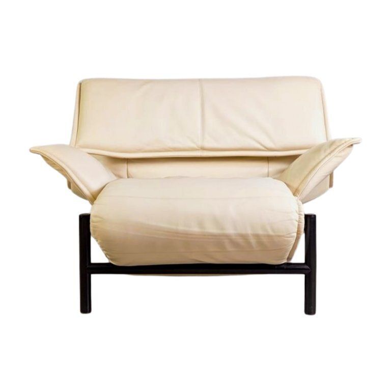 Cassina Veranda Sessel 1980 Vico Magistretti Leder Hell Design