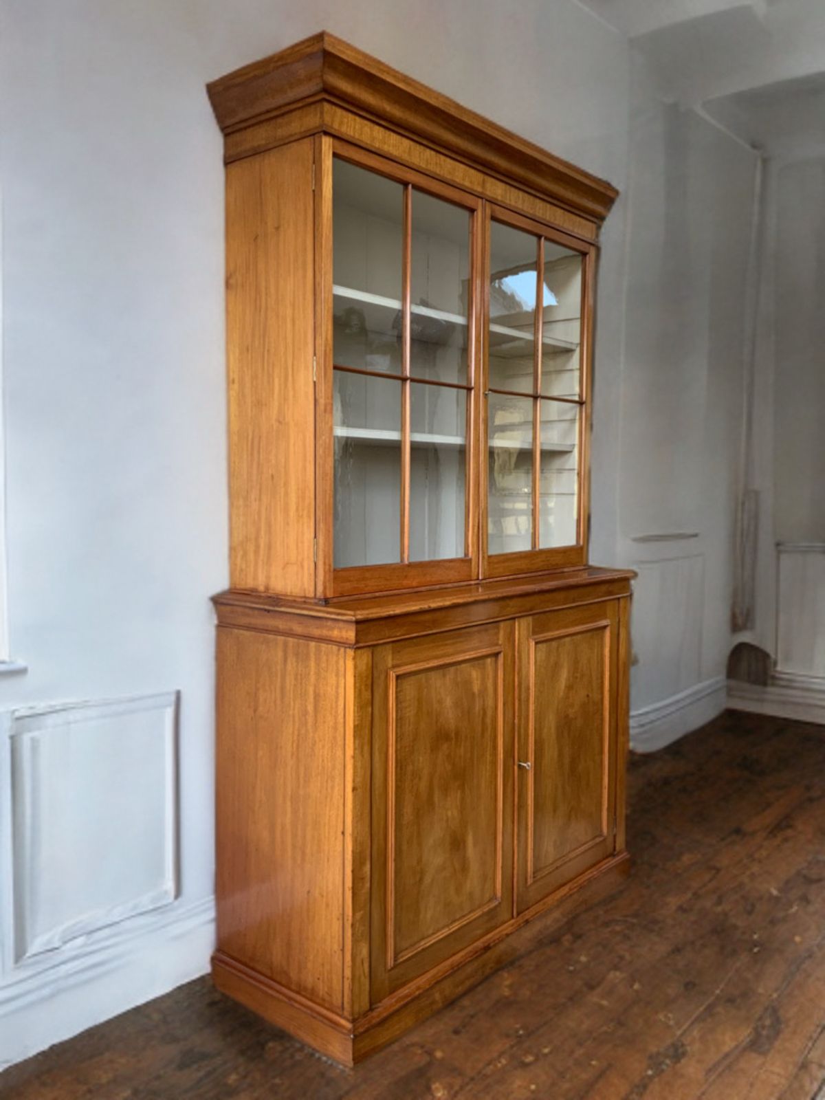 Antique Restored Mahogany Glazed Continental Kitchen Dresser Larder Bookcase photo Furniture