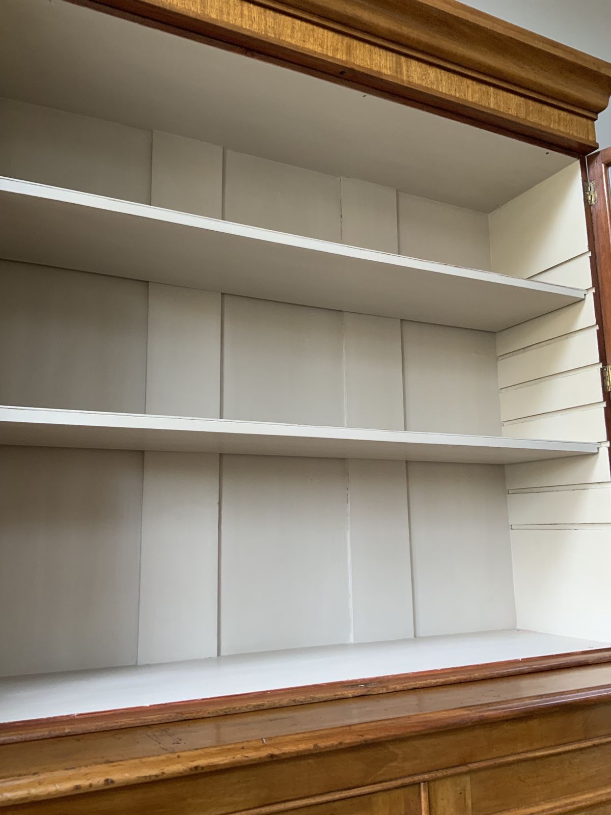 photo furniture Antique Restored Mahogany Glazed Continental Kitchen Dresser Larder Bookcase