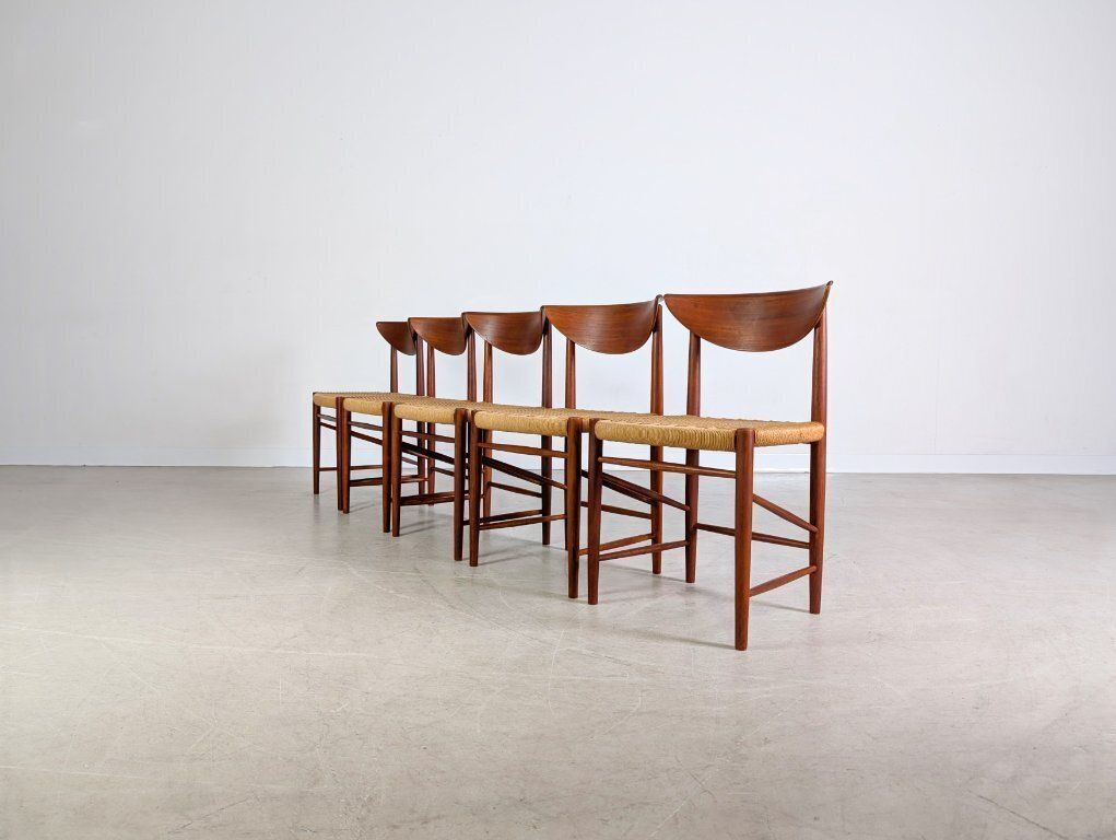 Set Of 5 Søborg Møbelfabrik Chairs Peter Hvidt Mølgaard Nielsen 316 photo 2590.0