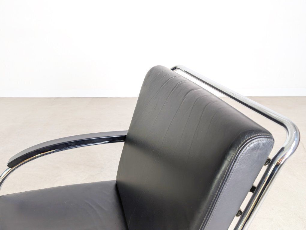 photo for sale 2x Ks 46 Midcentury Armchair Thonet Anton Lorenz Leather Black