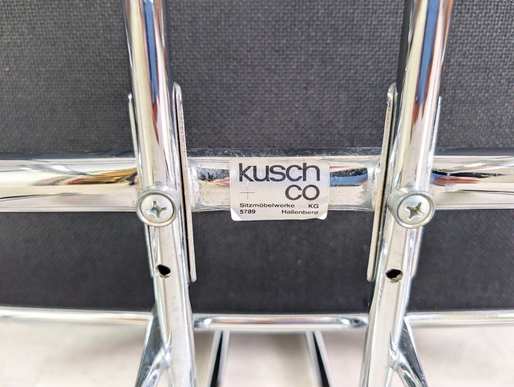 5990.0 Set Of 6 Armchairs Kusch & Co Hans Ullrich Bitsch Series 8600 Black photo