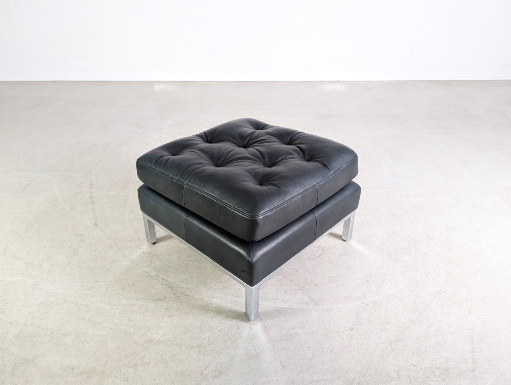 Original Ottoman De Sede Ds 0040 Leather Design Footstool Black photo 950.0