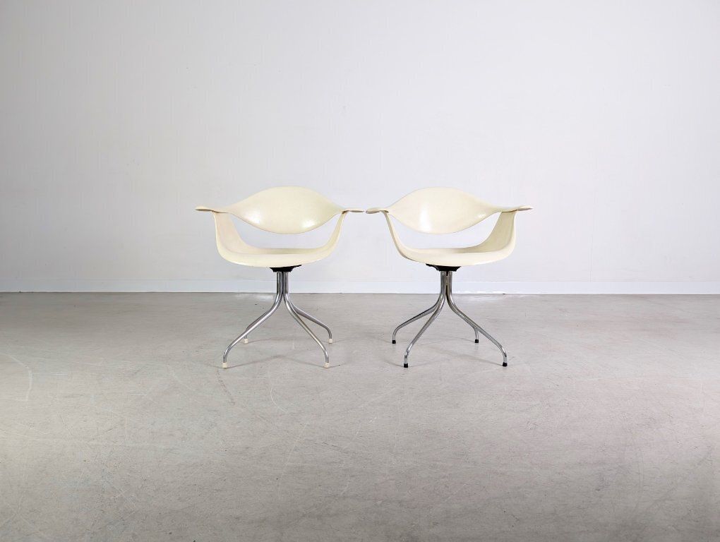 2x Daf Swag Leg Arm Chair Charles Eames George Nelson Herman Miller photo for sale