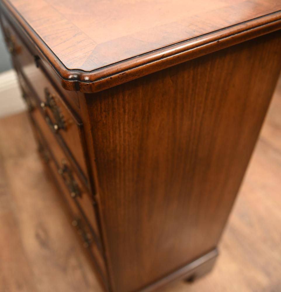 Pair Walnut Bachelors Chests Georgian Revival Bedside Cabinet photo buy