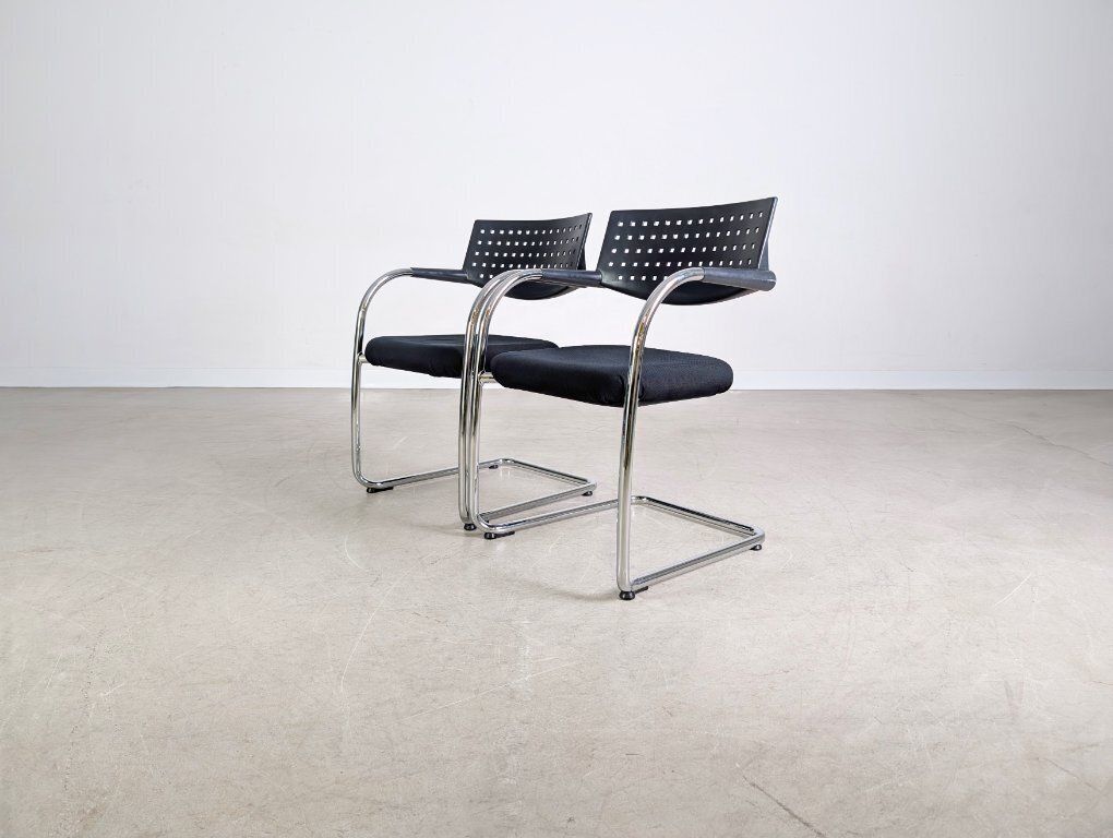 Set Of 2 Vitra Visavis Chairs, Cantilever Design Armchairs photo Furniture
