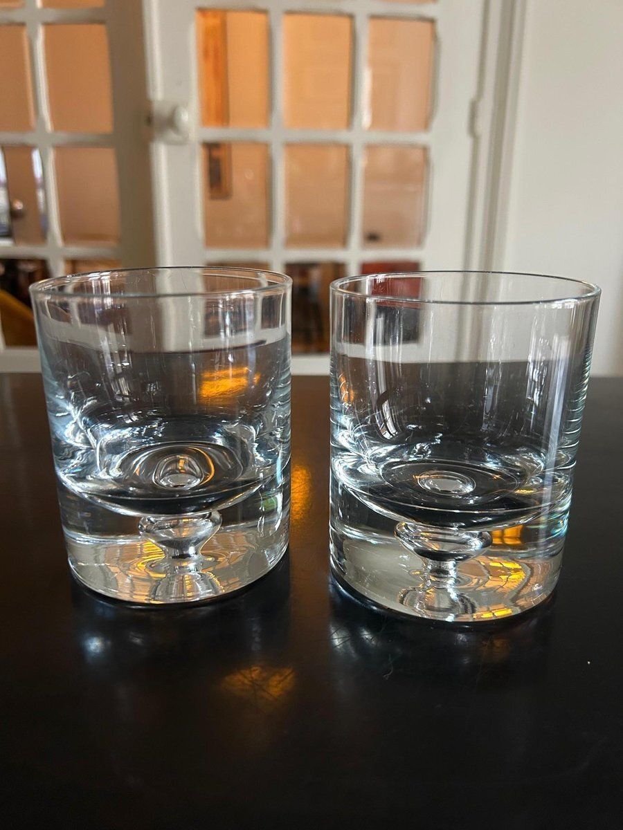 Vintage Scandinavian Crystal Glasses By Tapio Wirkkala, 1970s, Set Of 8 photo for sale