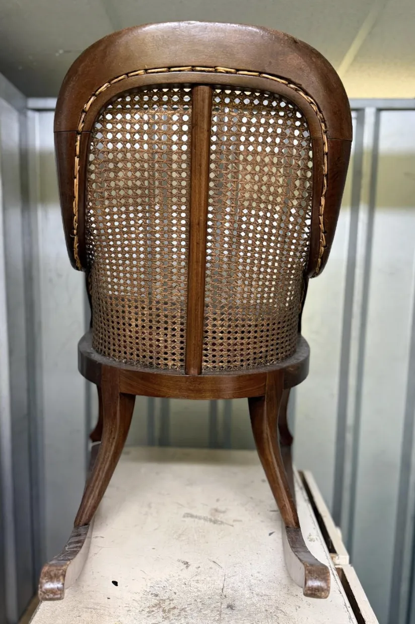 Childs Victorian Cane And Oak Rocking Chair photo for sale