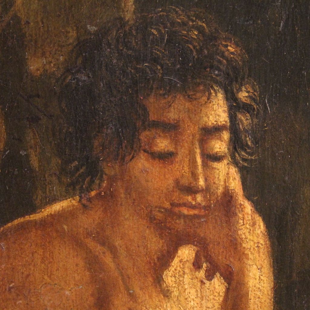 1300.0 Antique French Painting Of St. John The Baptist From The 18th Century photo