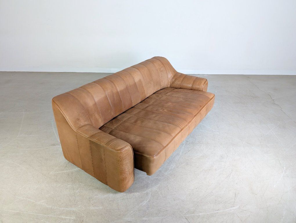 Original De Sede Ds44 Three Seater Buffalo Leather Sofa Couch photo vintage