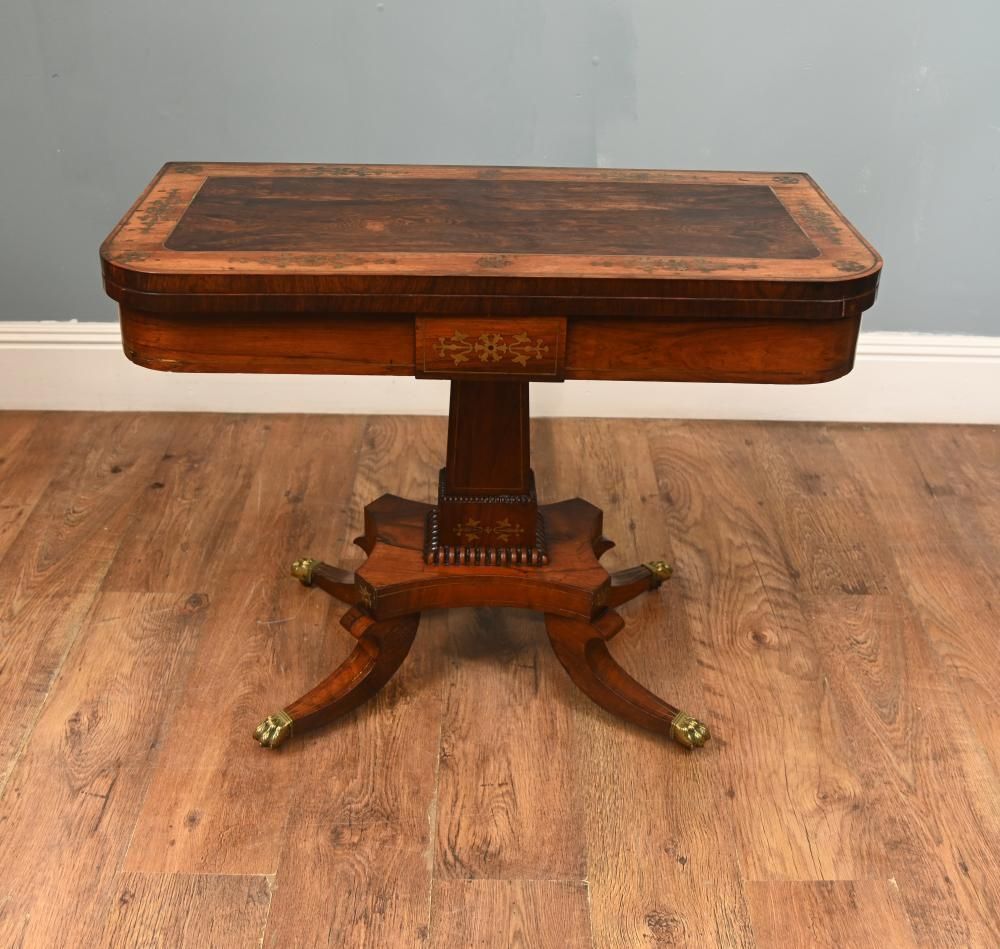Period Regency Card Tables Games Brass Inlay 1810 photo 6750.0