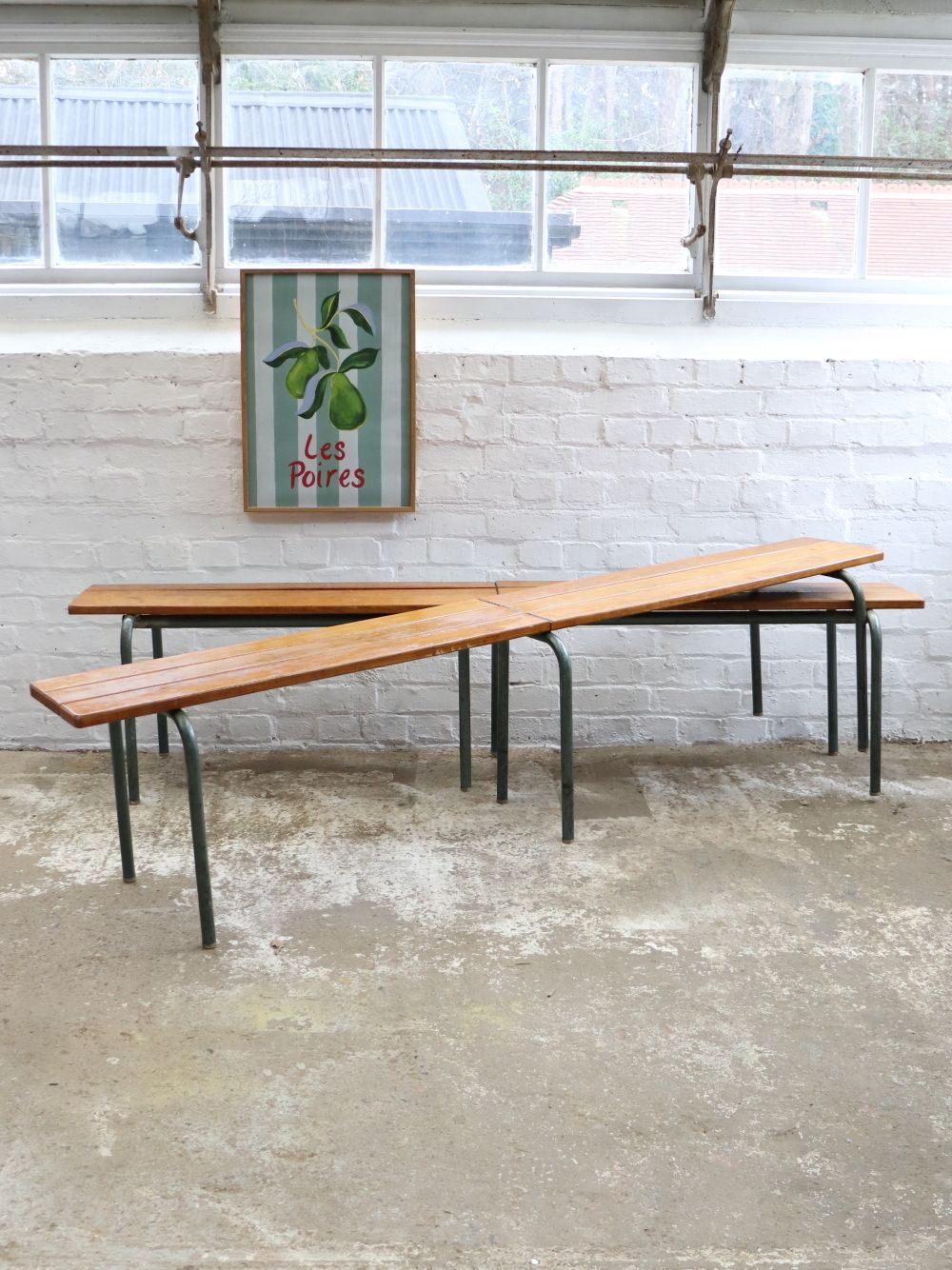 Vintage Mullca French School Bench   Adult Height photo vintage