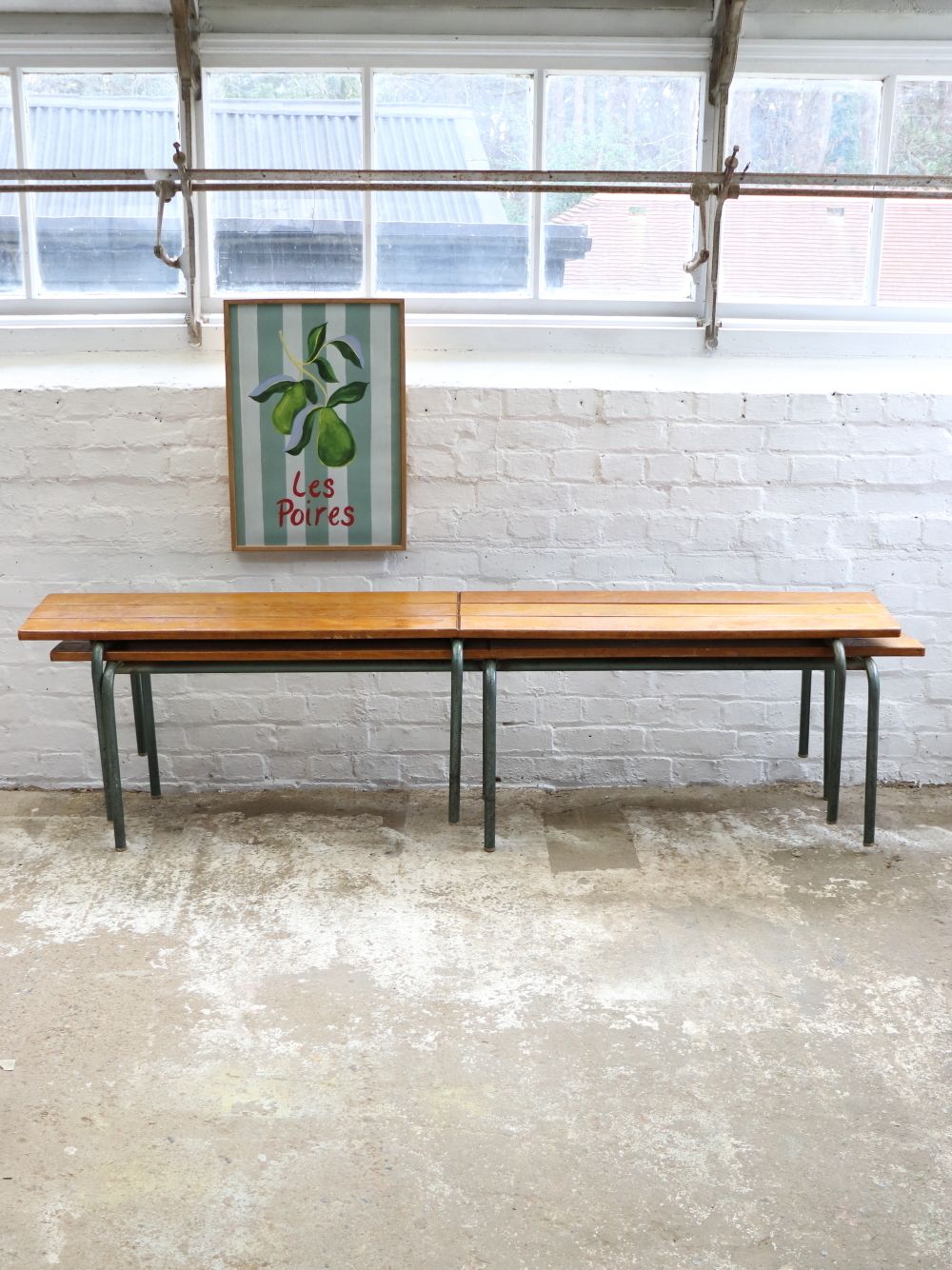 photo for sale Vintage Mullca French School Bench   Adult Height