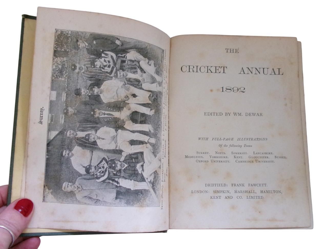1892 The Cricket Annual, Team Photos, Scarce Victorian Cricketing Book photo furniture