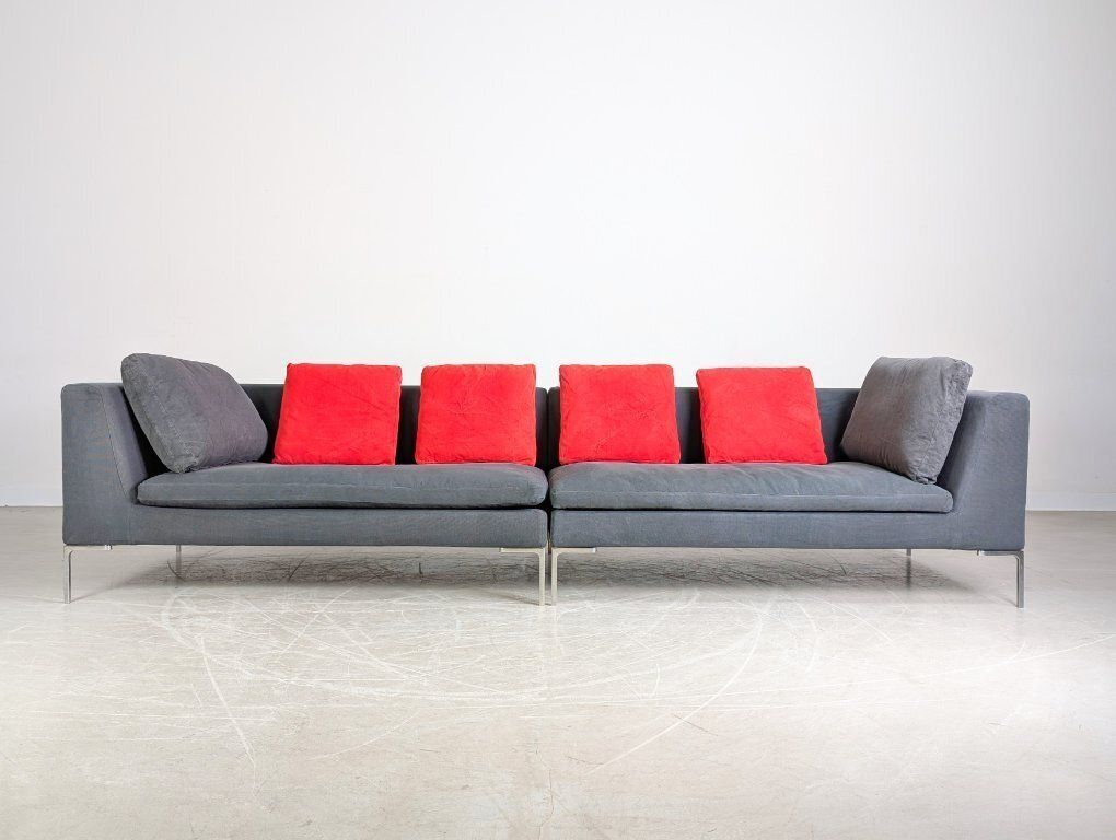 2x Original B&B Italia Recamiere Charles Sofa Design Couch photo for sale