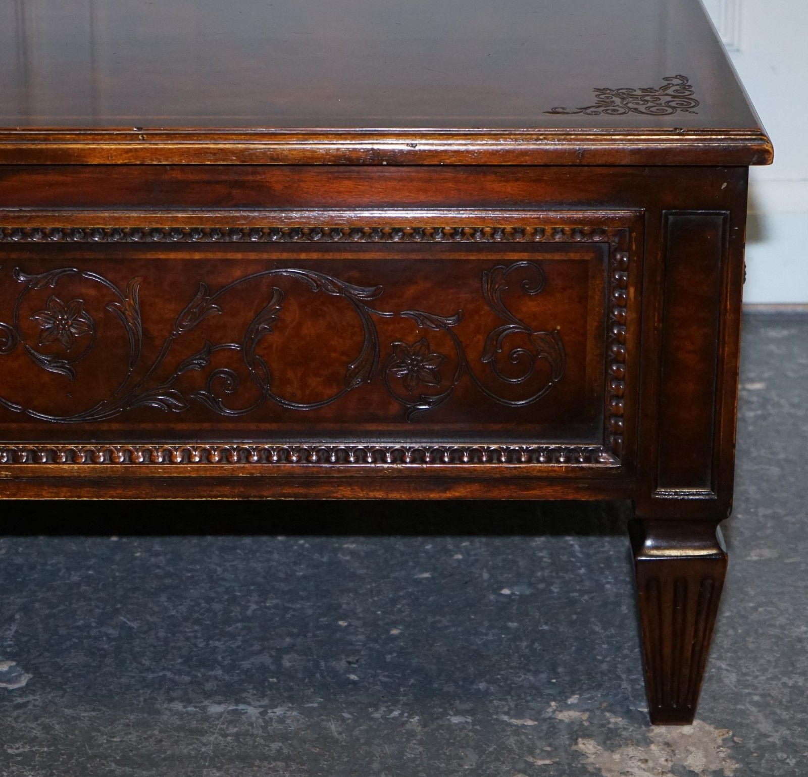 Stunning American Theodore Alexander Coffee Table Two Drawers & Butler Trays photo 2950.0