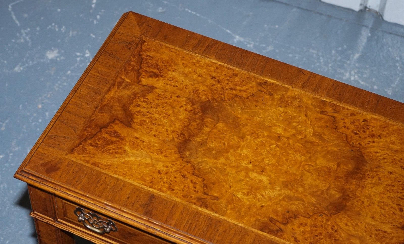 photo for sale Georgian Style Brights Of Nettlebed London Burr Walnut Console Table