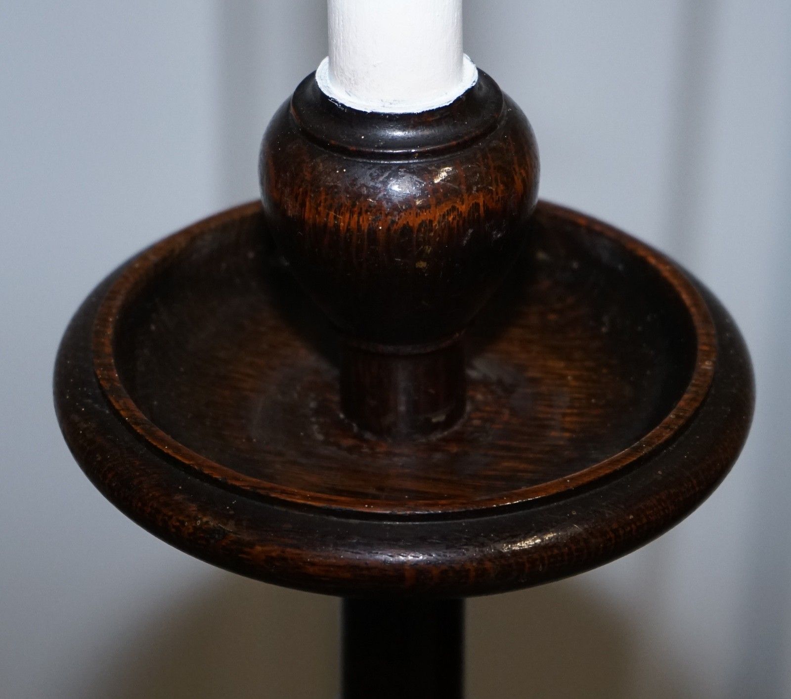 Lighting Antique Scottish Victorian Oak Floor Reading Library Floor Lamp photo