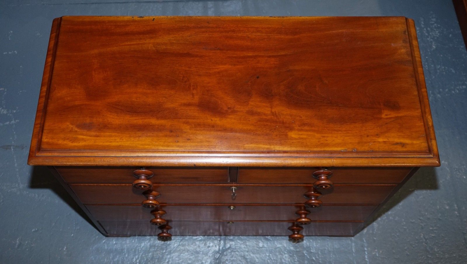 photo for sale Large Early Victorian Chest Of Drawers With Original Knobs And Locks