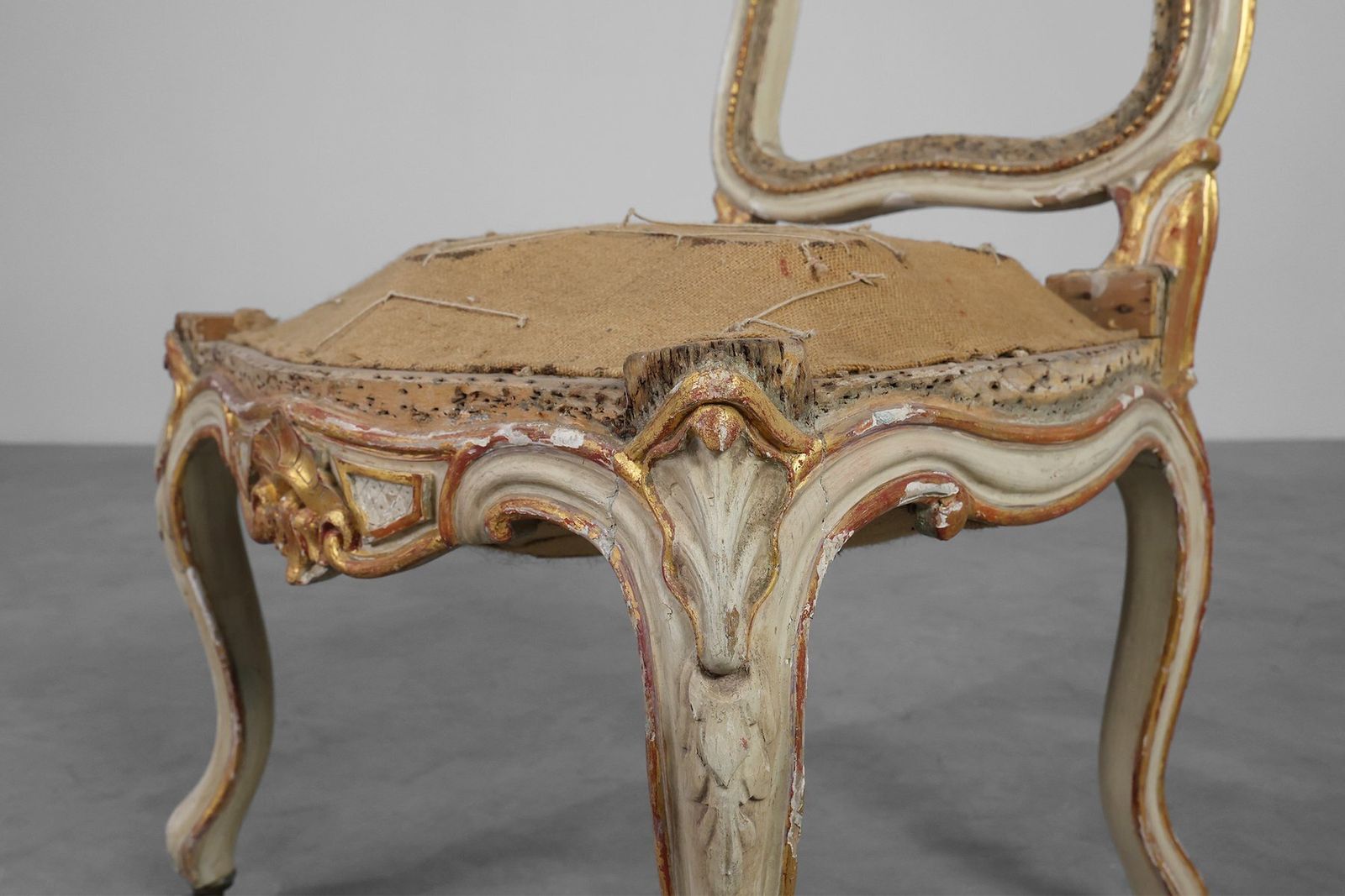 French Louis XV Chair In Carved Wood photo for sale