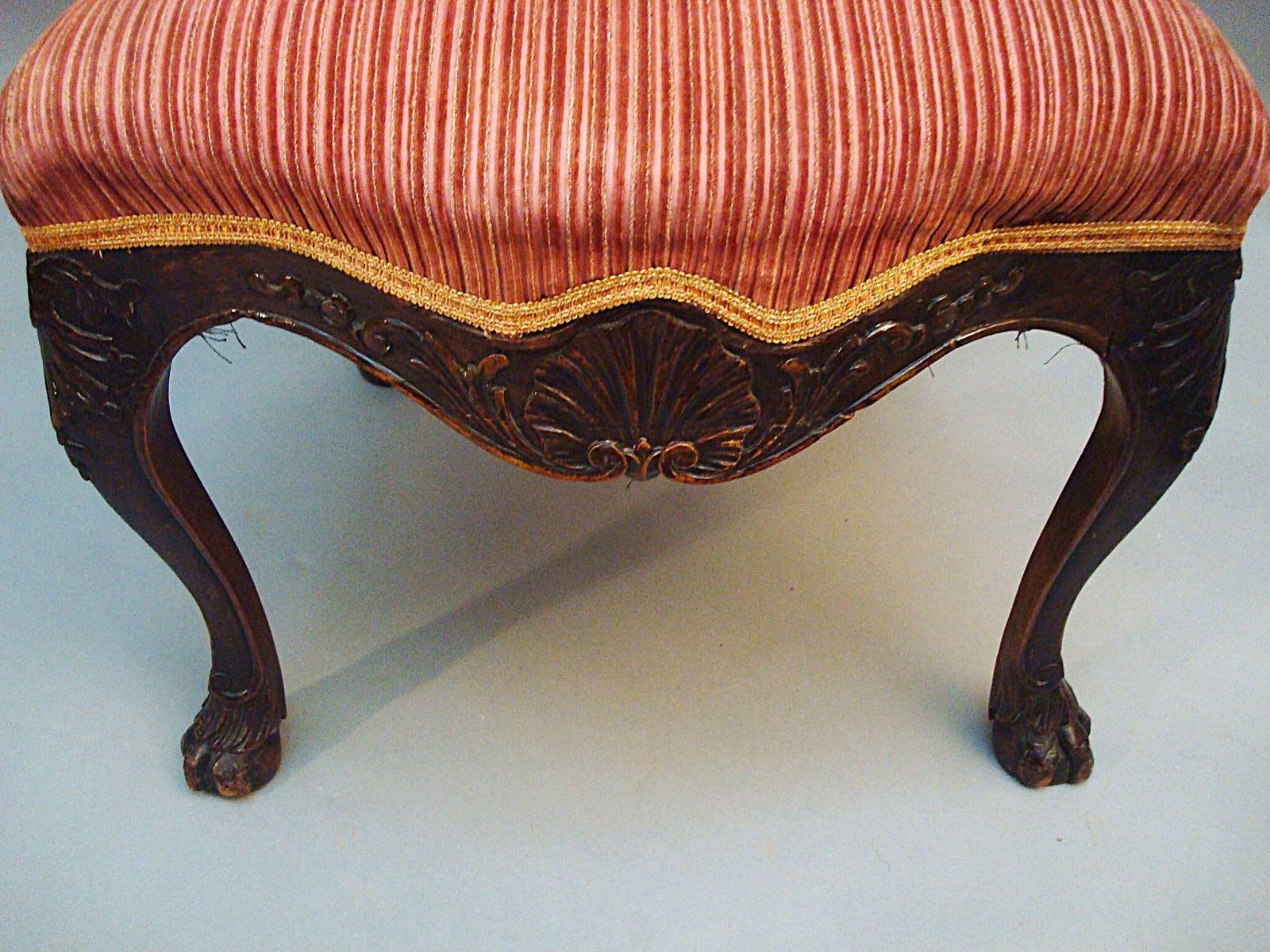 Unusual C18th Italian Carved Walnut Side Chair photo Furniture
