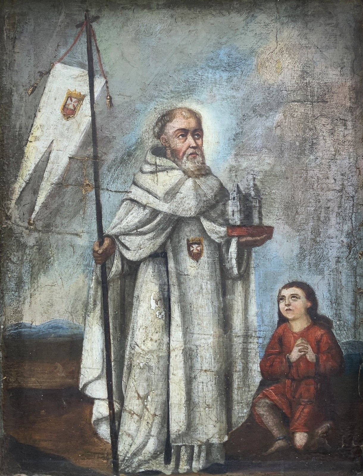17th Century Portrait Painting Spanish School Old Master Religious Historical photo Art
