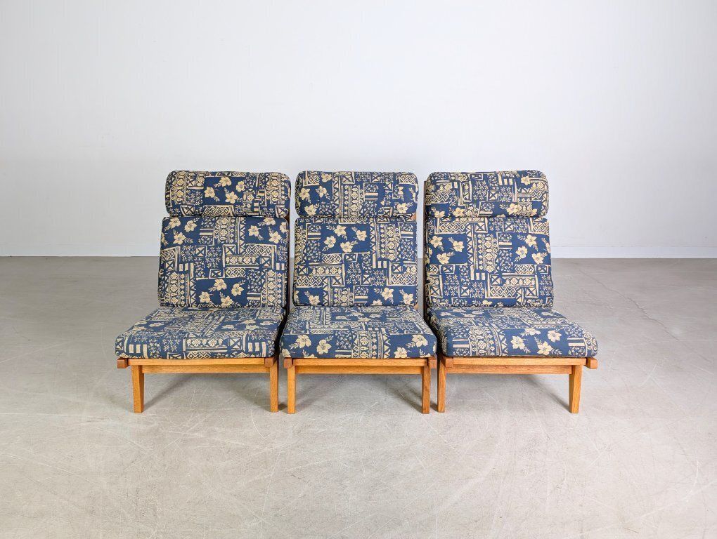 3x Original Getama Ge375 Midcentury Armchair Hans J. Wegner Oak photo furniture