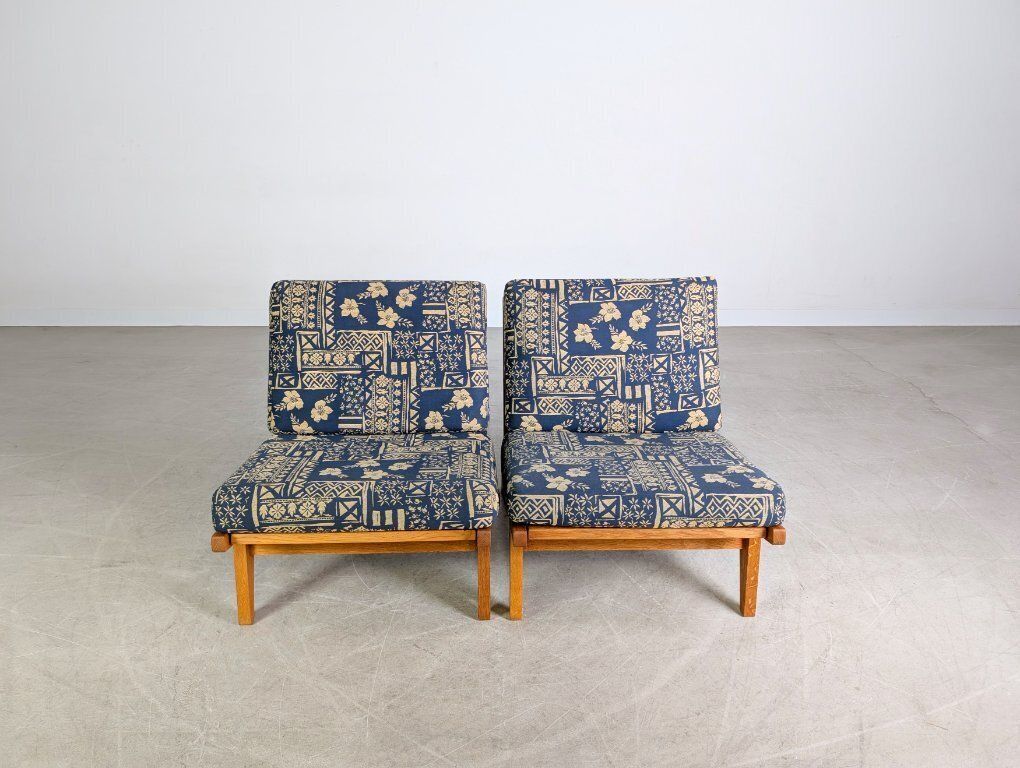 2x Original Getama Ge370 Midcentury Armchair Hans J. Wegner Oak photo furniture